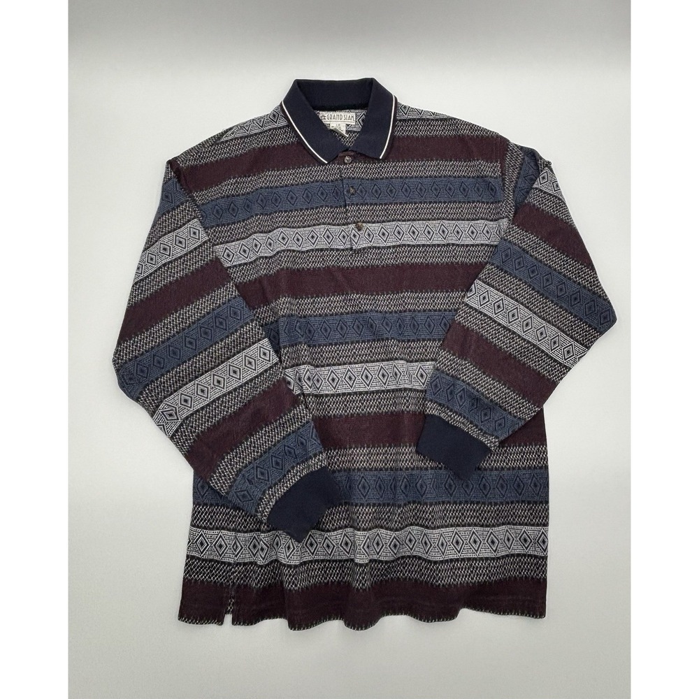 Vintage Grand Slam Penguin Long Sleeve Polo Shirt Large 0012